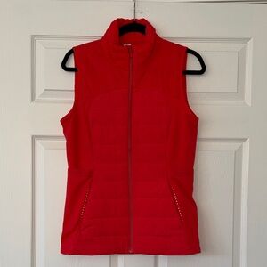 Lululemon Down For It All Vest Size 10 Solar Orange Like New